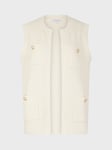 Gerard Darel Lizzie Cotton Sleeveless Cardigan, Ecru