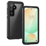 Lanhiem Coque pour Samsung S24 FE, [IP68 Étanche & Antichoc] 360 Protection Intégrale Double Renforcé Waterproof Etui Antipoussière Chantier Incassable Housse Compatible avec Galaxy S24 FE, Noir