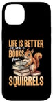 Coque pour iPhone 14 Plus Amusant écureuil Animal Life is Better with Books and a