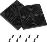 Nivithi 124mm Ventilateur PC Filtre Grille,Filtre Anti Poussiere PC pour Ventilateur PC 120mm,Filtre à Poussière de Cadre de Maille de Ventilateur d'ordinateur de ABS,2Pièces,avec Vis,Noir.