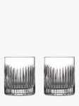 Waterford Crystal Short Stories Aras Cut Glass Double Old Fashioned Tumblers, Set of 2, 350ml, Clear