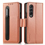 ZCDAYE Case for Samsung Galaxy Z Fold 5, Samsung Z Fold 5 Wallet Phone Case, Premium Flip Leather Phone Case for Samsung Z Fold 5 - Brown