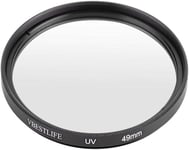 Filtre Solaire UV pour Appareil Photo DSLR à Un Seul Filtre,Filtre UV Ultra-Mince et de Haute qualité,résistant et,Protecteur d'objectif,Résistance d'empreinte Digitale étanche (49mm)