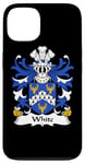 Coque pour iPhone 13 Armoiries White - Blason de la famille