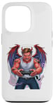 iPhone 13 Pro Battle Scarred Devil Angel Unleashed Power Tee. Case