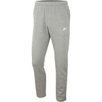 NIKE Men's M Nsw Club Pant Oh Ft Sport Trousers, Dk Grey Heather/Matte Silver/(White), XS UK