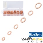 BlueSpot Copper Washer Assortment Drain Plug Seal 6-16mm In Storage Case 110pc