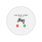 Tapis de souris rond le jeux video m'appelle