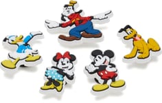 Crocs 5-Pack Jibbitz Shoe Charms, Breloques de Chaussure Unisexe, Disney Mickey Friends, 5 Pack