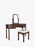 Laura Ashley Broughton Dressing Table, Stool & Mirror Set, Dark