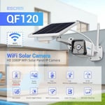 Camera de Surveillance Extereure,IP66 wifi Camera Solaireavec Panneau Solaire, capteur d'alarme pir Integre