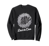 Deck The Caws Gothic Crows Christmas Festive Sweatshirt