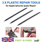 3X BLACK NYLON PLASTIC SPUDGER PRY TOOL FOR IPHONE IPAD TABLET LAPTOP REPAIR UK