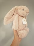 BNWT Jellycat Medium Bashful Luxe Bunny BAS3WIL Willow Rabbit Plush Toy New