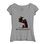 T-Shirt Femme Col Echancré The Mandalorian - Roi Lion Parodie Film Series