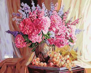 Timanttimosaiikki "Still life with flowers" 30x40cm