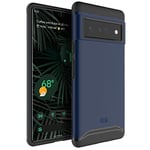 TUDIA DualShield Coque pour Google Pixel 6 Pro (2021) [Merge] Antichoc qualité Militaire Robuste Double Couche Robuste Mince étui de Protection Rigide (Bleu Indigo)