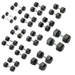 York 13 Pair Rubber Hex Dumbbell Set