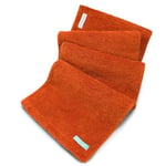 Facesoft Eco Sweat Active Towel - Soft and Absorbent Cotton Exercise Towel - No Synthetic Microfibers Or Plastics - Perfect Sweat Towel for Gym, Exercise, Fitness, Sports, Yoga - Orange - 1 Pc