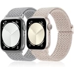 Sportrem kompatibel med Apple Watch-rem 42mm 44mm 45mm 49mm, ersättning, för Apple Watch iWatch Series 8 7 6 5 4 3 2 1 SE, 2-pack.