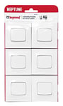 LEGRAND - Interrupteur ou Va-et-vient Neptune 10A - Commande d'Éclairage Monobloc - Prêt à Installer - Blanc - Lot de 6