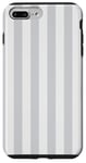 Coque pour iPhone 7 Plus/8 Plus Gris rayé mignon girly esthétique Preppy Stripe