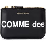 Portefeuille Comme Des Garcons  Comme Des Garçons Wallet Enveloppe Huge Logo en cuir noir