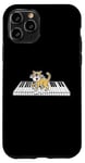 iPhone 11 Pro Piano Cat Kitten Pianist Keyboard Player Case