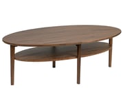 Egil Soffbord Oval 135x70 cm med hylla Dark Oak (54 cm)