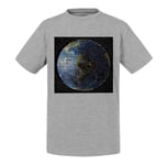 T-Shirt Enfant Planete Terre Mosaique Photo Art Pixel