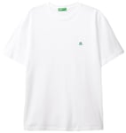 United Colors of Benetton Men's T-Shirt 3mi5j1af7, Optical White 101, XS