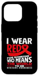 Coque pour iPhone 16 Pro « I Wear Red For Someone Who Means The World HIV AIDS »