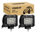 RIGIDON 2 Pcs 10 cm 60W phare de travail led quad, 9D 4 pouces 12V 24V lampe de travail led, feux de travail led pour offroad Voiture camions SUV 4x4 tracteur, projecteurs lumière feu antibrouillard