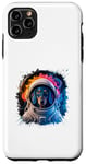 Coque pour iPhone 11 Pro Max Homme Femme Coloré Space Astronaute Teckel