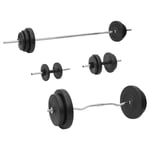 vidaXL Barbell and Dumbbell with Plates Set 90 kg NEW