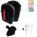 Shoulder bag / holster + earphones for Samsung Galaxy M53 5G Belt Pouch Case