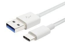 CABLE USB-C VERS USB A 3.0 B BLANC 1M