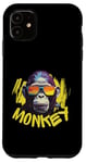 iPhone 11 Angry Monkey King Gorilla Face Funny Graphic Men Women Kids Case