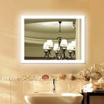 Skecten - Miroir Salle de Bain Miroir Mural, Miroir Argenté Sans Cuivre, Nouvelle Génération Anti-Brouillard Bouton Tactile, 8060 cm
