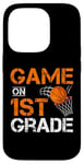 Coque pour iPhone 14 Pro Jeux drôles sur le premier jour d'école de basket-ball de première année