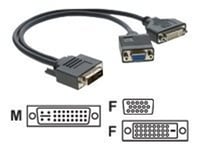 Kramer Adapter 0.3m Dvi-i Dvi-d + Vga (d-sub) Svart