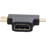 Adaptateur mini et micro hdmi male vers femelle