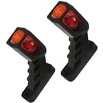 2 PièCes SéRies 12V-24V 9LED Feu de Position LatéRal pour Camion Remorque Caravane 3 Couleurs éClairage Contour Voiture Indicateur Lampe