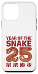 Coque pour iPhone 12 mini Chinois 2025 Nouvel An du zodiaque Serpent Mignon Happy Lunar 25