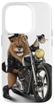 Coque pour iPhone 14 Pro Lion Riding Classic Chopper Moto