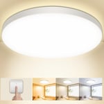 Plafonnier LED Dimmable, 24W 3000K-6500K Plafonnier Salle De Bain Avec Télécomma