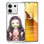 Cokitec Coque Renforcée pour Xiaomi Redmi Note 13 5G Manga Demon Slayer Nezuko