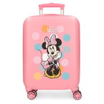 Disney Joumma Minnie Coquette Valise Cabine Rose 33 x 50 x 20 cm Rigide ABS Fermeture à Combinaison latérale 28,4 l 2 kg 4 Roues Doubles Bagage Main, Rose, Valise Cabine