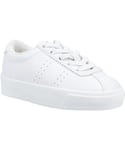 Superga 2843 Kids Club S Vegan Leather Childrens Unisex Summer - White - Size UK 11.5 Kids