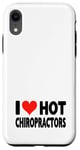 Coque pour iPhone XR I Love Hot Chiropractors Cœur Médecin Chiropratique Dos